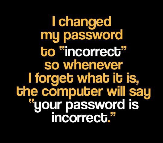 Incorrect Password